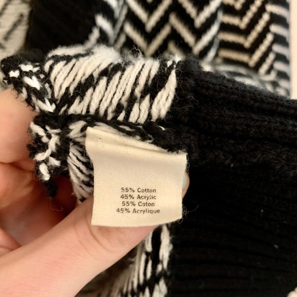 Black and white knit Lux shawl cardigan - Picture 5 of 5